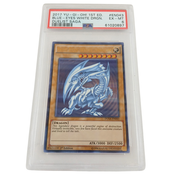 2017 Yu-Gi-Oh! Blue-Eyes White Dragon PSA 6 EX-MT – 1st Ed DUSA-EN043 - Picture 1 of 2